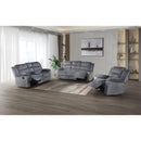  Mazin Furniture Tyrone 99072GRY-3 Double Reclining Sofa, Grey Corduroy IMAGE 7
