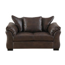  Mazin Furniture Corso 99075BRW-2 Loveseat, Brown Polished Microfiber IMAGE 1