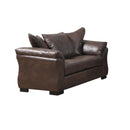  Mazin Furniture Corso 99075BRW-2 Loveseat, Brown Polished Microfiber IMAGE 2