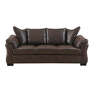  Mazin Furniture Corso 99075BRW-3 Sofa, Brown Polished Microfiber IMAGE 1