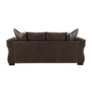  Mazin Furniture Corso 99075BRW-3 Sofa, Brown Polished Microfiber IMAGE 3