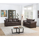  Mazin Furniture Corso 99075BRW-3 Sofa, Brown Polished Microfiber IMAGE 5