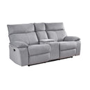  Mazin Furniture Casper 99077GRY-2C Double Reclining Loveseat with Console IMAGE 1