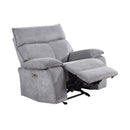 Mazin Furniture Casper 99077P-GRY-1G Power Glider Recliner IMAGE 2