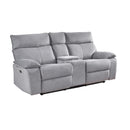  Mazin Furniture Casper 99077P-GRY-2C Power Double Reclining Loveseat with Console IMAGE 1