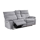  Mazin Furniture Casper 99077P-GRY-2C Power Double Reclining Loveseat with Console IMAGE 2