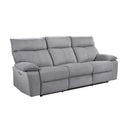  Mazin Furniture Casper 99077P-GRY-3 Power Double Reclining Sofa IMAGE 1