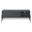  Monarch I 2739 60"L TV Stand - Grey/Black Metal with Storage IMAGE 3