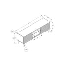  Monarch I 2784 72"L TV Stand - Walnut with 2 Doors IMAGE 11