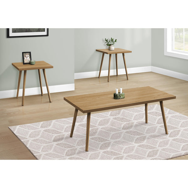 Monarch I 7898P 3Pcs Occasional Table Set - Light Walnut IMAGE 1