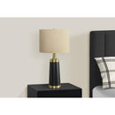 Monarch I 9623 28"H Table Lamp - Black Metal/Beige Shade IMAGE 2