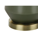 Monarch I 9624 26"H Table Lamp - Green Ceramic/Ivory Shade IMAGE 5