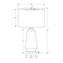 Monarch I 9624 26"H Table Lamp - Green Ceramic/Ivory Shade IMAGE 7