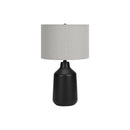 Monarch I 9701 24"H Table Lamp - Black Concrete/Grey Shade IMAGE 3