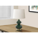 Monarch I 9768 24"H Table Lamp - Green Glass/Ivory Shade IMAGE 1