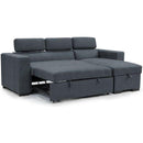 Monarch Fabric Sleeper Sectional 8194605 Sleeper Sectional - Grey IMAGE 2