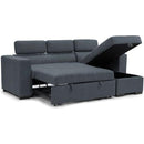 Monarch Fabric Sleeper Sectional 8194605 Sleeper Sectional - Grey IMAGE 3