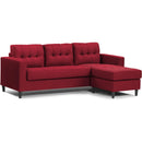 Monarch Fabric 2 pc Sectional 8684122 2 pc Sectional - Red IMAGE 1