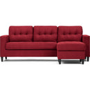 Monarch Fabric 2 pc Sectional 8684122 2 pc Sectional - Red IMAGE 2