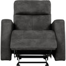 Primo International Bruce Rocker Polyurethane Recliner Bruce Rocker Recliner - Smoke IMAGE 2