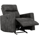 Primo International Bruce Rocker Polyurethane Recliner Bruce Rocker Recliner - Smoke IMAGE 3
