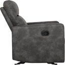 Primo International Bruce Rocker Polyurethane Recliner Bruce Rocker Recliner - Smoke IMAGE 4