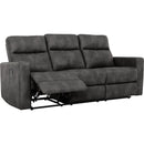 Primo International Bruce Reclining Polyurethane Sofa Bruce Reclining Sofa - Smoke IMAGE 2