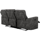 Primo International Bruce Reclining Polyurethane Sofa Bruce Reclining Sofa - Smoke IMAGE 4