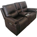  Primo International Keaton Power Reclining Loveseat with Console Keaton Power Reclining Loveseat - Crackle Brown IMAGE 2