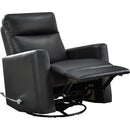  Mazin Furniture Figaro 9658BLK-1G Swivel Glider Recliner - Black IMAGE 1