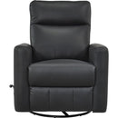  Mazin Furniture Figaro 9658BLK-1G Swivel Glider Recliner - Black IMAGE 2