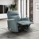  Mazin Furniture Figaro 9658BUE-1G Swivel Glider Recliner - Blue IMAGE 3