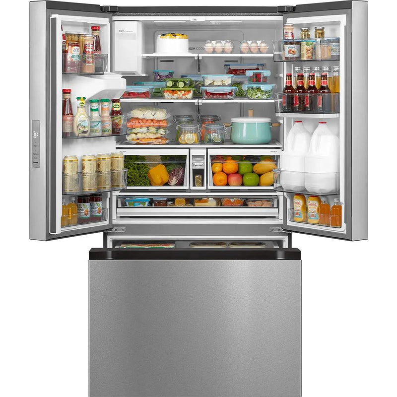  Midea 36-inch, 29.3 cu. ft. Freestanding French 3-Door Refrigerator External Water and Ice Dispensing System MRF29D2AST IMAGE 3