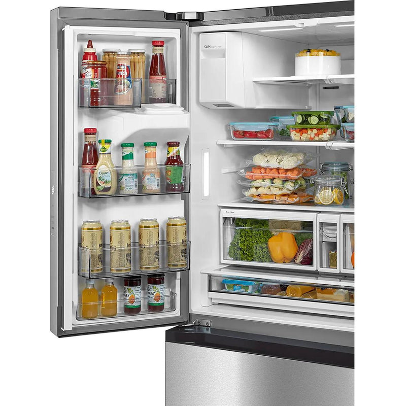  Midea 36-inch, 29.3 cu. ft. Freestanding French 3-Door Refrigerator External Water and Ice Dispensing System MRF29D2AST IMAGE 8