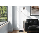 Monarch I 9693 65"H Floor Lamp Black Metal / Nickel Shade IMAGE 1