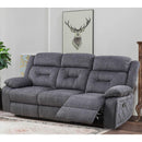 Minhas Furniture Malden Reclining Fabric Sofa MALDEN-S Reclining Sofa - Midnight IMAGE 2