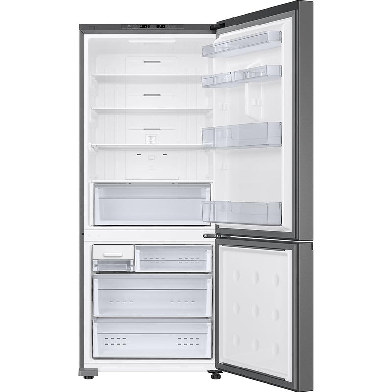 Samsung 28-inch, 15 cu. ft. Counter-Depth Bottom Freezer Refrigerator with SmartThings AI Energy Mode RB15DG6000SRAA IMAGE 3