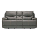 Monarch Dave 8992EX8 Gliding Console Loveseat - Grey IMAGE 2