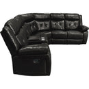 Primo International Reclining 3 pc Sectional UM1954 3 pc Sectional - Black IMAGE 7