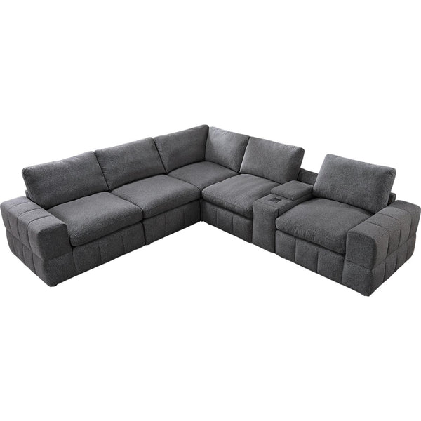 Primo International Momento Fabric Sectional Momento Sectional - Mina Slate IMAGE 1