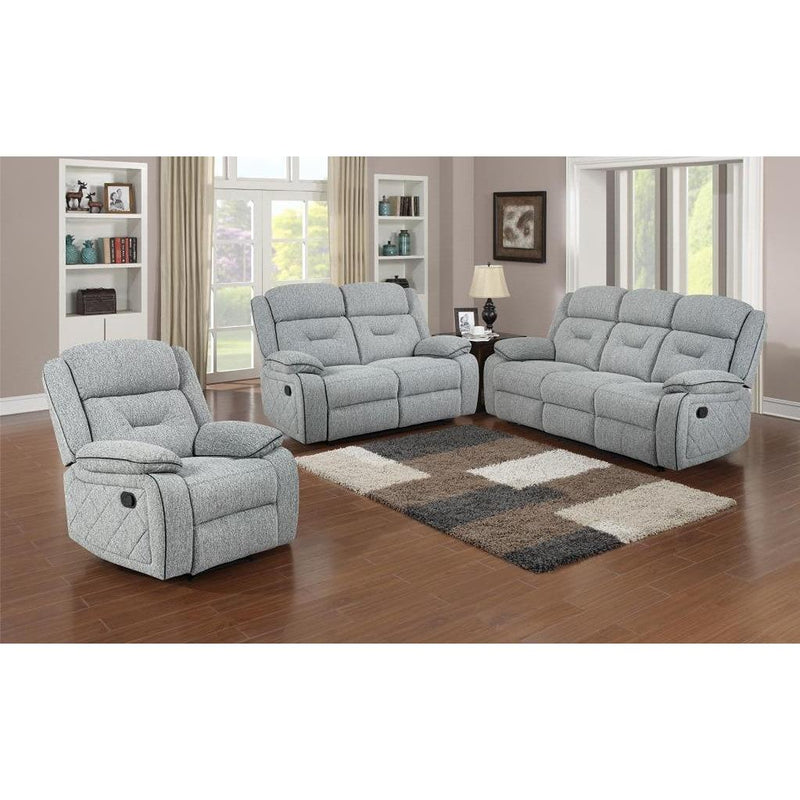  Minhas Furniture Recliners Manual Malden Recliner - Storm IMAGE 2