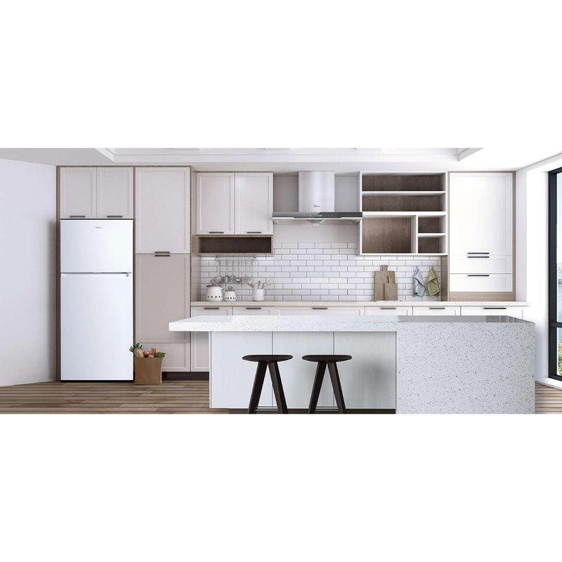  Midea 28-inch, 16 cu. ft. Freestanding Top Freezer Refrigerator MRT16D2BWW IMAGE 9
