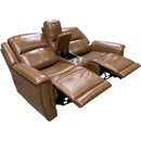  Primo International Loveseats Power Recline Valor Power Reclining Console Loveseat - Caramel IMAGE 2