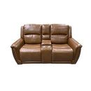  Primo International Loveseats Power Recline Valor Power Reclining Console Loveseat - Caramel IMAGE 3