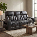  Primo International Heritage Power Reclining Leather Match Sofa Colton 73879 Power Reclining Sofa - Black IMAGE 9
