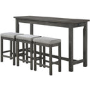  Mazin Furniture Connected 4 pc Counter Height Dinette 5713GY IMAGE 1