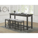  Mazin Furniture Connected 4 pc Counter Height Dinette 5713GY IMAGE 2