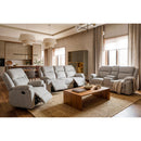  Primo International Cortland Reclining Fabric Sofa Cortland Manual Motion Sofa - Grey IMAGE 2