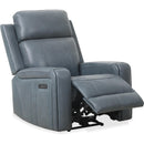  Primo International Heritage Power Swivel Rocker Leather Match Recliner Cavron Power Swivel Rocker Recliner - Blue IMAGE 2