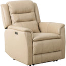 Primo International Heritage Power Leather Match Recliner with Wall Recline Carter Power Glider Recliner - Milano Beach IMAGE 5